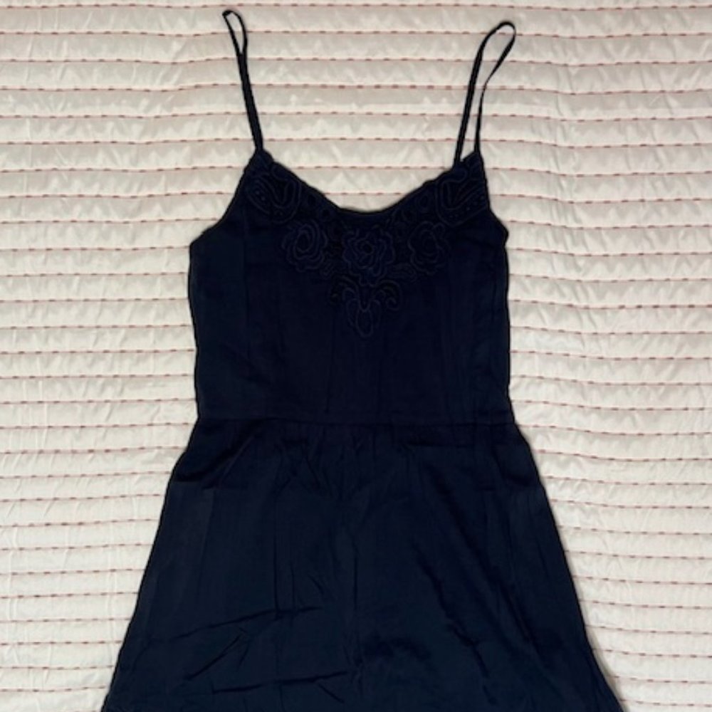 Navy A-line Dress